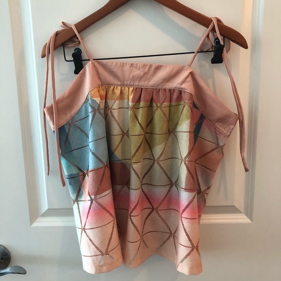 Anthropologie Akemi Kin Abstract Geo Top Size L - Picture 5 of 16